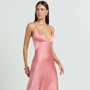 Satin Slip Dress in Pink (New with Tags)